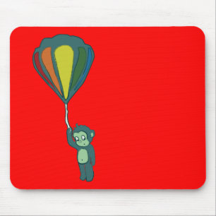 fliegender Affe: Heißluftballon Mousepad