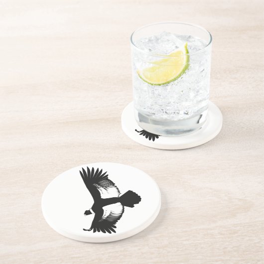 Fliegender Andenkondor Untersetzer (Seite)