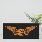 fliegender Basketball Einladung (Stehend Vorderseite)