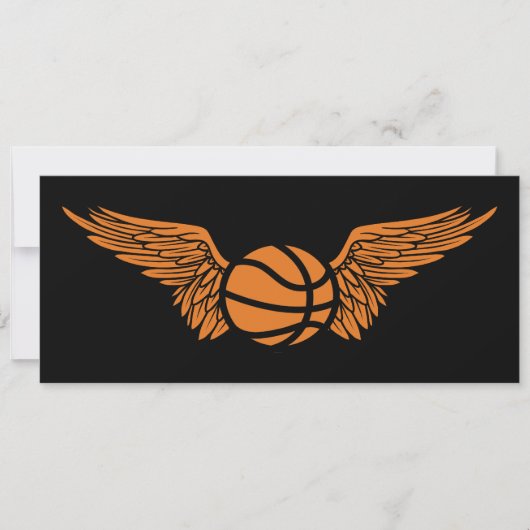 fliegender Basketball Einladung (Vorderseite)