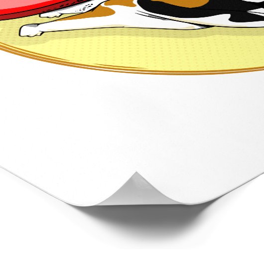 fliegender Beagle Poster (Ecke)