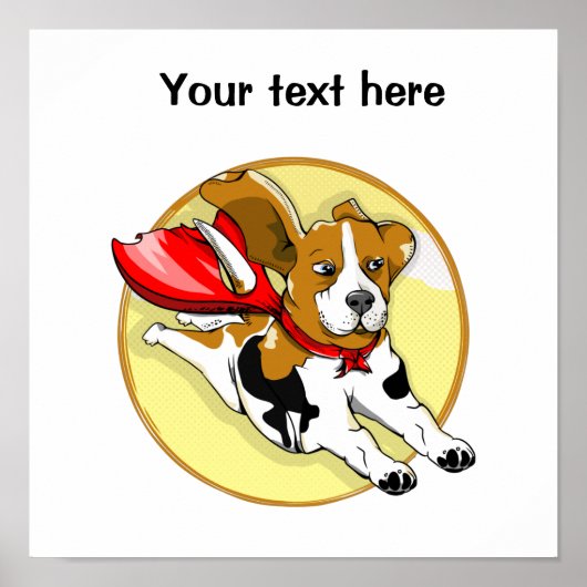 fliegender Beagle Poster (Vorne)