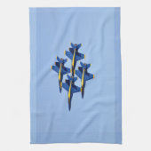 Fliegender blauer Engel Geschirrtuch (Vertikal)