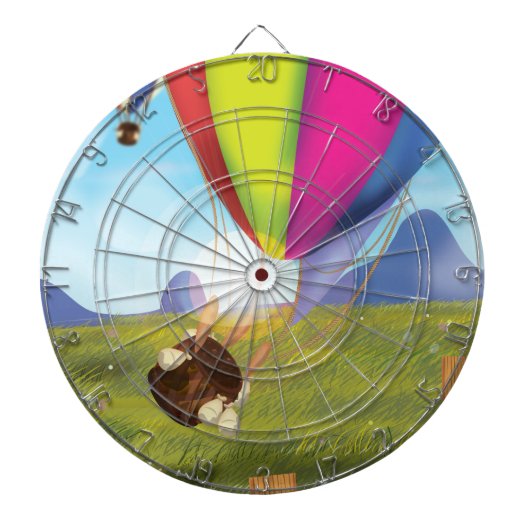 Fliegender Cartoon-Ballon Dartscheibe (vorne)