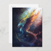 Fliegender Drache Fantastische Fantasy Postkarte (Vorne/Hinten)