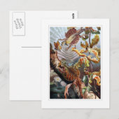 Fliegender Drache Postkarte (Vorne/Hinten)