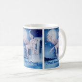 Fliegender Einhornwasserfall glaubt inspirierend Kaffeetasse (VorderseiteRechts)