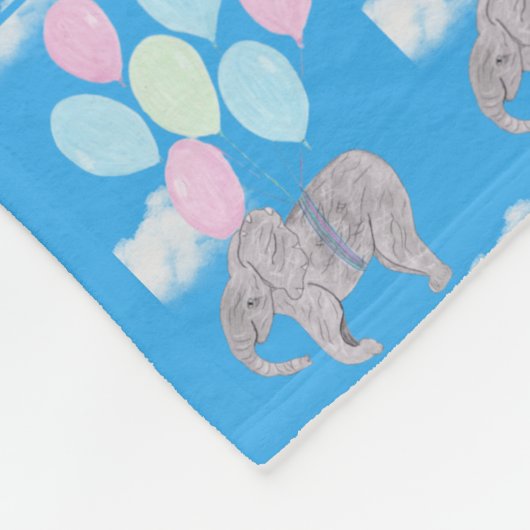 Fliegender Elefant Fleecedecke (Ecke)
