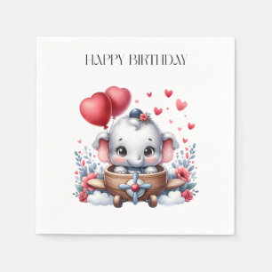 Fliegender Elefant Geburtstag Serviette