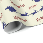 Fliegender festlicher Spaß Rentiers von Santa Slei Geschenkpapier (Rolleneckpunkt)