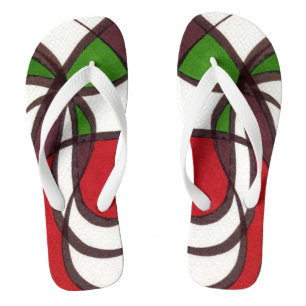 "Fliegender Fisch" abstrakte Flip Flops. Badesandalen