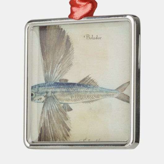 Fliegender Fisch Silbernes Ornament (Links)