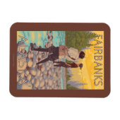 Fliegender Frauenanbau - Fischbanken, Alaska Magnet (Horizontal)