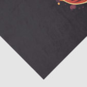 Fliegender Fußball mit Flammen. Seidenpapier (Detail)