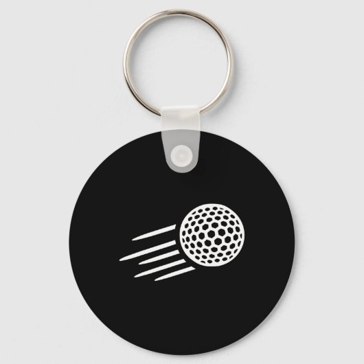 Fliegender Golfball  Schlüsselanhänger (Vorderseite)