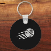 Fliegender Golfball  Schlüsselanhänger (Vorderseite)