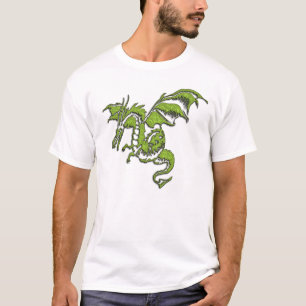 Fliegender grüner Drache T-Shirt
