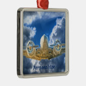 Fliegender hoher Entwurf Beechcraft Modell-18 Silbernes Ornament (Rechts)