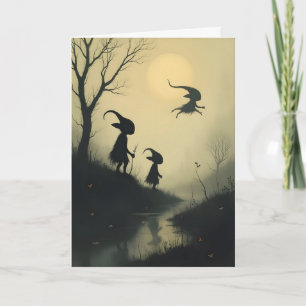 Fliegender Kobold Halloween Feiertagskarte