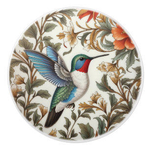 Fliegender Kolibri, inspiriert von William Morris Keramikknauf