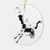 Fliegender Kran Keramik Ornament (Links)