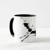 Fliegender Kranich Becher Tasse (Vorderseite Links)