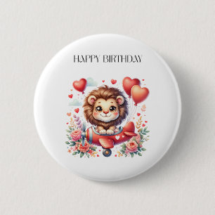 Fliegender Löwe Geburtstag Button