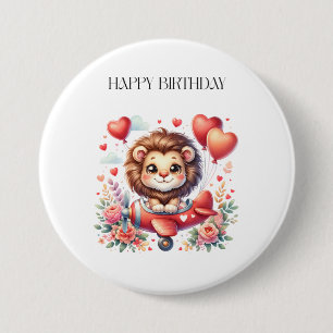 Fliegender Löwe Geburtstag Button