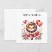 Fliegender Löwe Geburtstag Einladung (Vorne/Hinten)