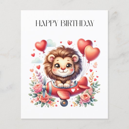 Fliegender Löwe Geburtstag Flyer (Vorne)
