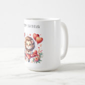 Fliegender Löwe Geburtstag Kaffeetasse (VorderseiteRechts)