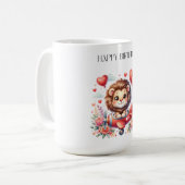 Fliegender Löwe Geburtstag Kaffeetasse (Vorderseite Links)