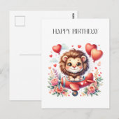 Fliegender Löwe Geburtstag Postkarte (Vorne/Hinten)