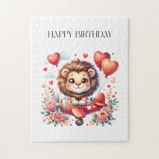 Fliegender Löwe Geburtstag Puzzle (Vertikal)