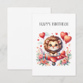 Fliegender Löwe Geburtstag RSVP Karte (Vorne/Hinten)