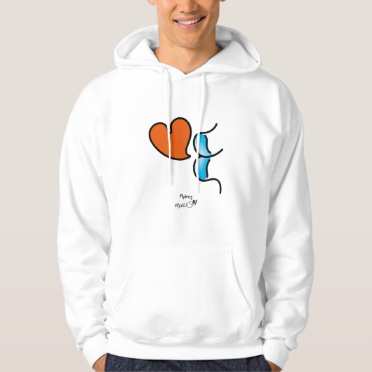 Fliegender Mack!!! -Blau Hoodie (Vorderseite)