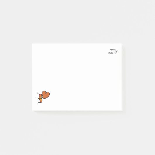 Fliegender Mack!!! -Orange Post-it Klebezettel (Vorderseite)