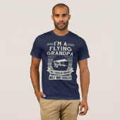 Fliegender Opa Funny Gabe für Pilotprogramm T-Shirt (Vorne ganz)