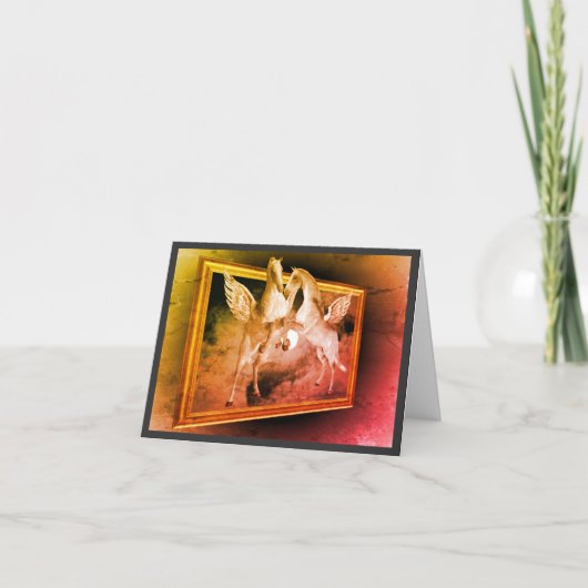 Fliegender Pegasus Fantasy Horse Art Note Card Karte (Vorderseite)
