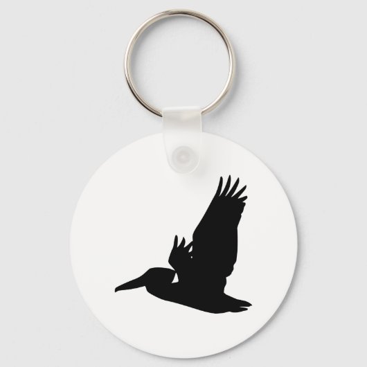 Fliegender Pelikan Schlüsselanhänger (Vorderseite)