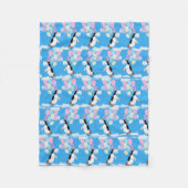 Fliegender Pinguin  Fleecedecke (Vorderseite)