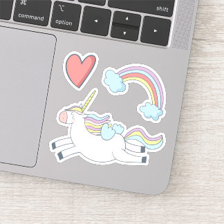 Fliegender Regenbogen-Einhorn, Fabulous-Sticker Aufkleber