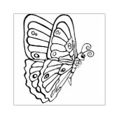 Fliegender Schmetterling nach untenBriefmarke der  Gummistempel (Prägung)