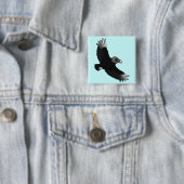 Fliegender schwarzer Geier Button (Beispiel)