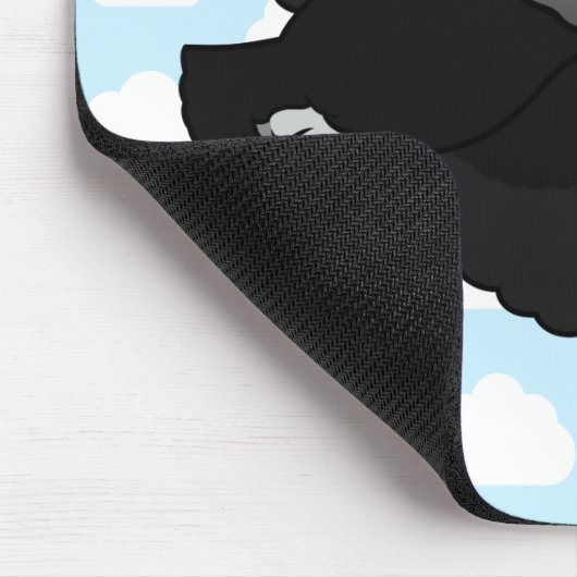 Fliegender schwarzer Geier Mousepad (Ecke)