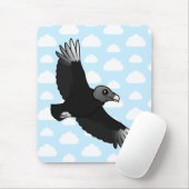 Fliegender schwarzer Geier Mousepad (Mit Mouse)