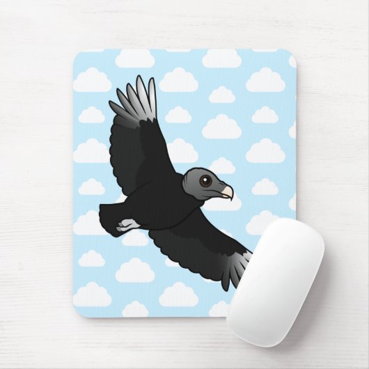 Fliegender schwarzer Geier Mousepad (Mit Mouse)