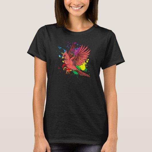 Fliegender Sprungkardinalvogel T-Shirt (Vorderseite)