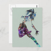 Fliegender Tanz Postkarte (Vorne/Hinten)