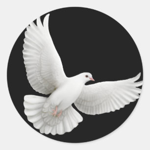 Fliegender Tauben-Aufkleber Runder Aufkleber